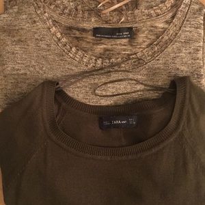 Zara Tops - 2 Zara Knit Long Sleeve Blouses, Perfect Condition Zara Tops - 2 Zara Knit Long Sleeve Blouses, Perfect Condition